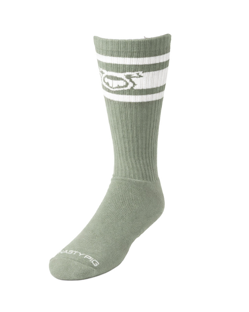 Nasty Pig Hook'd Up Sport Sock - Sage Green/White
