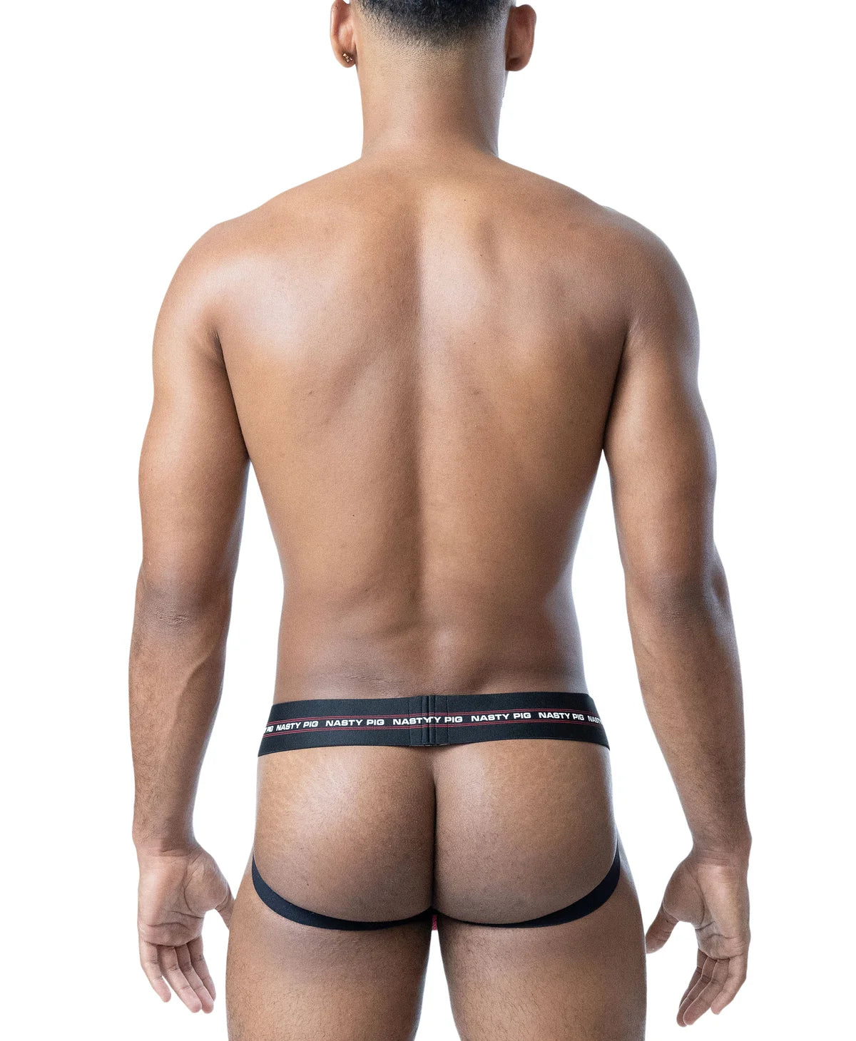Nasty Pig Core Mesh Jock Strap - Black/System Red/White