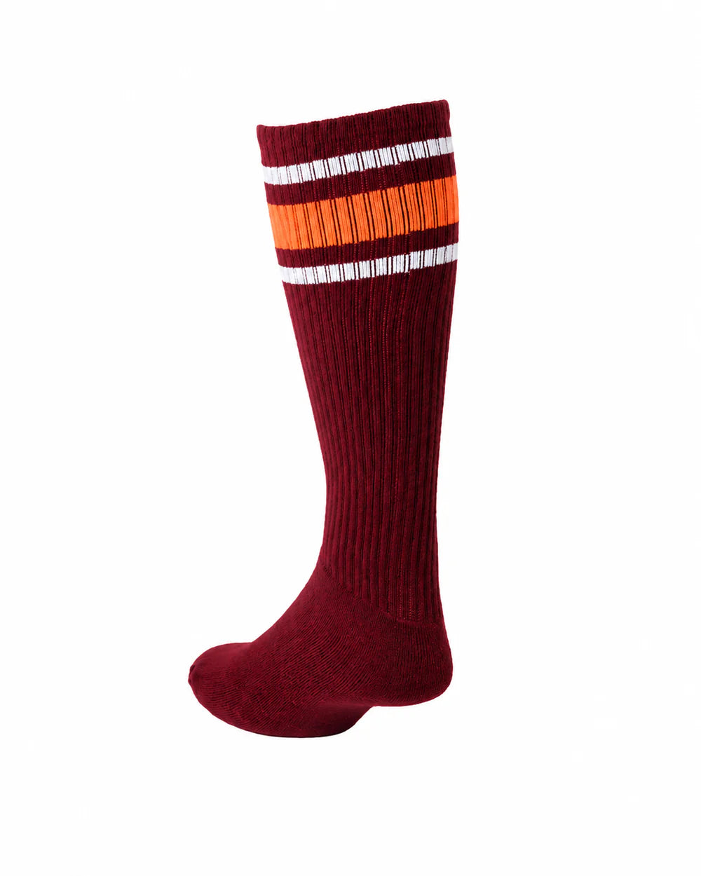 Nasty Pig Hook'd Up Sport Sock - Burgundy/Vibrant Orange/White