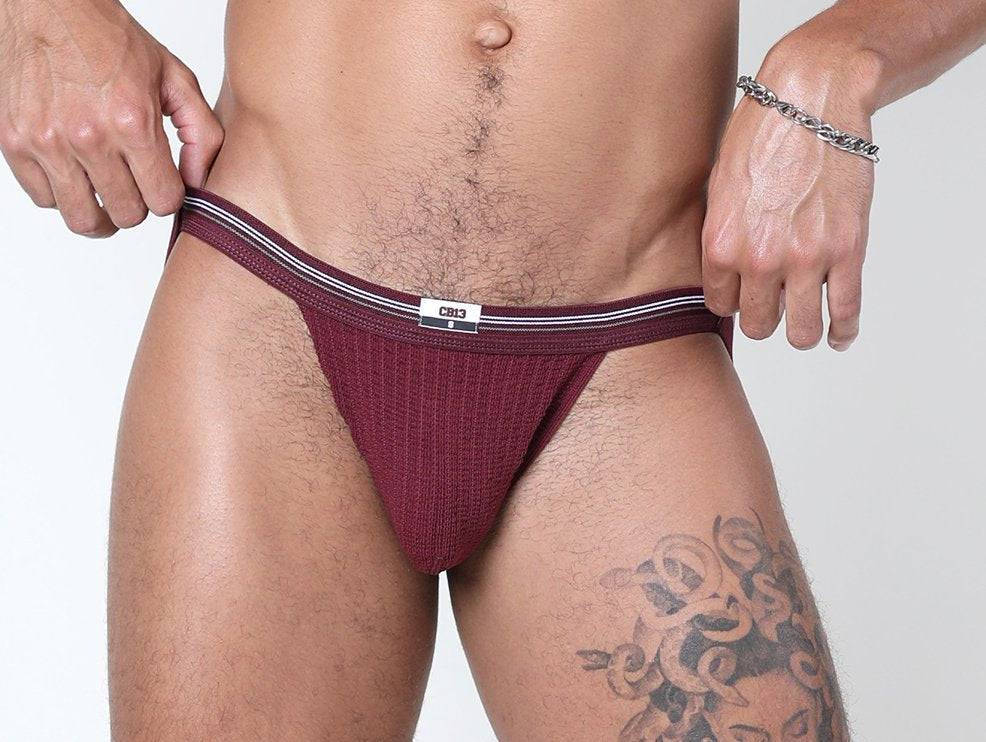 Cellblock 13 Tight End Swimmer Jockstrap in color Burgundy