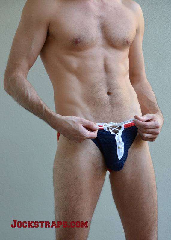 Activeman Red/White/Blue Patriotic Lace-Up Jockstrap Activeman