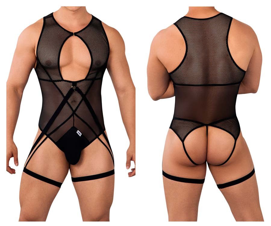 Candyman 99650 Mesh Bodysuit Color Black - Jockstraps.com