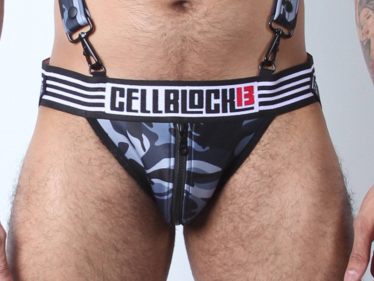 CellBlock Camo Cadet Zipper Jockstrap - Jockstraps.com