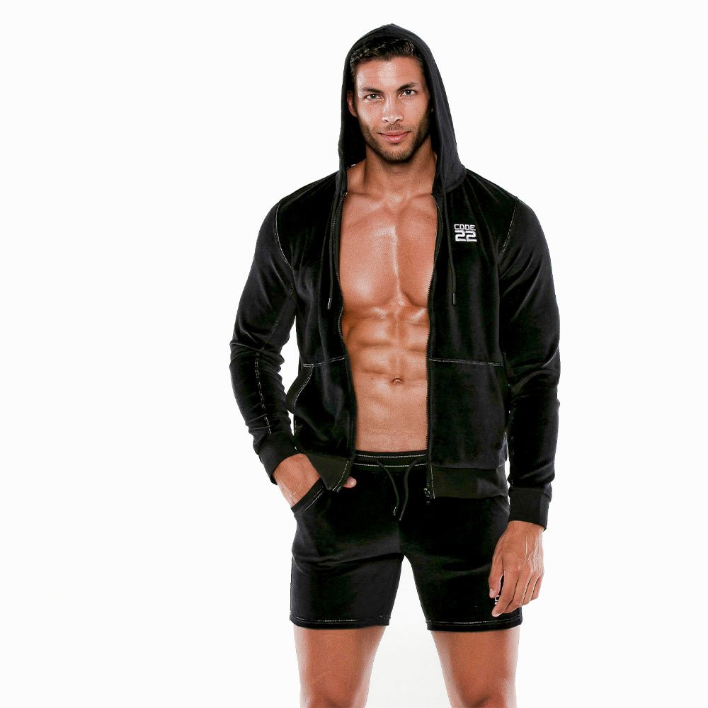 Code 22 Plush Velvet Hoodie - Jockstraps.com