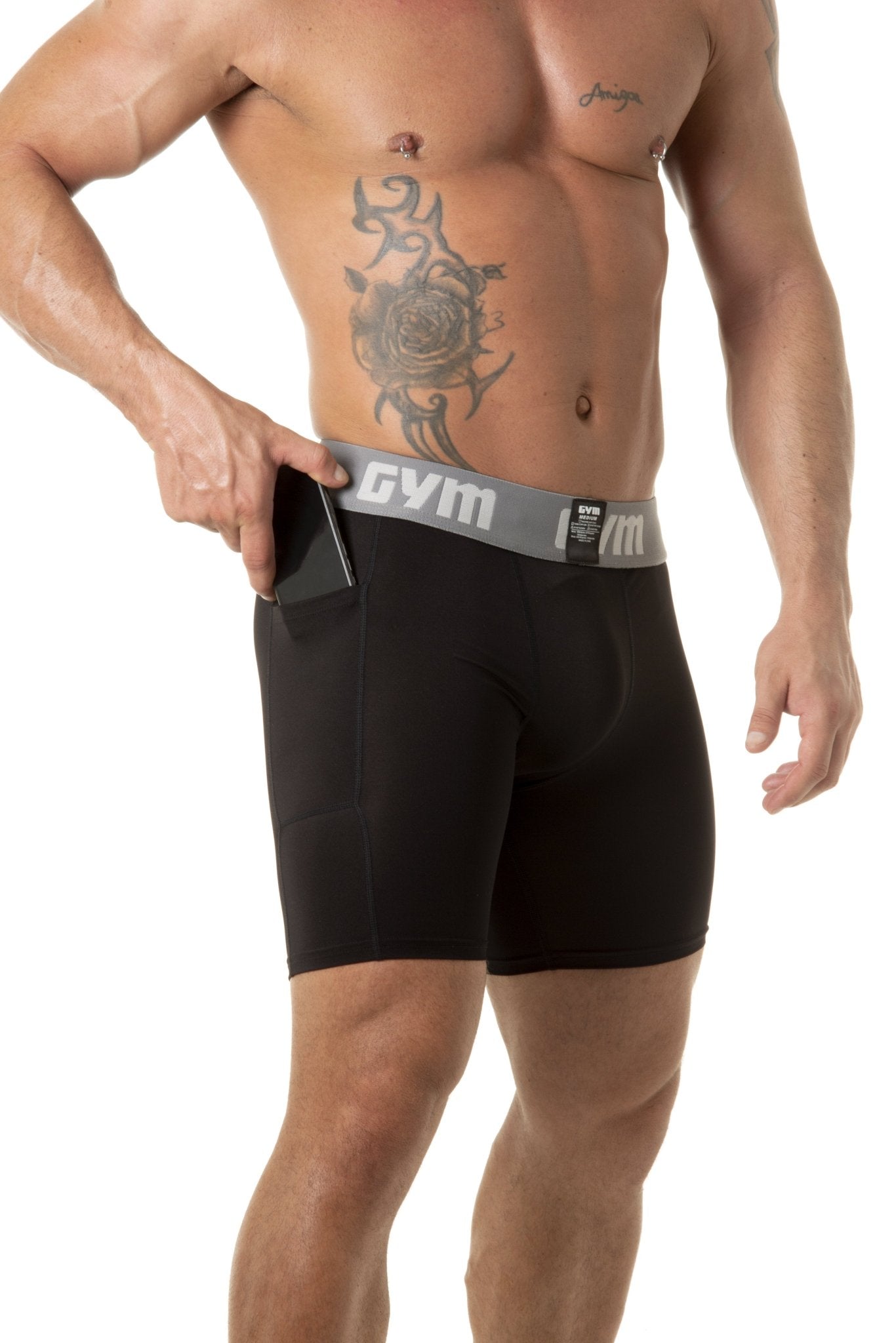 GYM Compression Short with Phone Pocket - Jockstraps.com