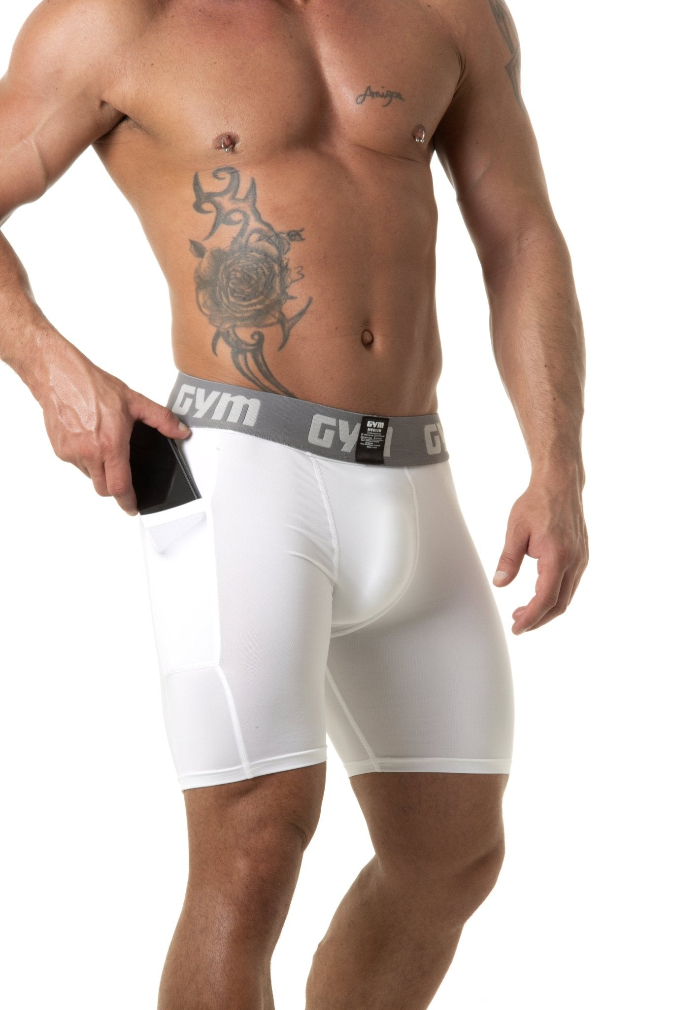 GYM Compression Short with Phone Pocket - Jockstraps.com