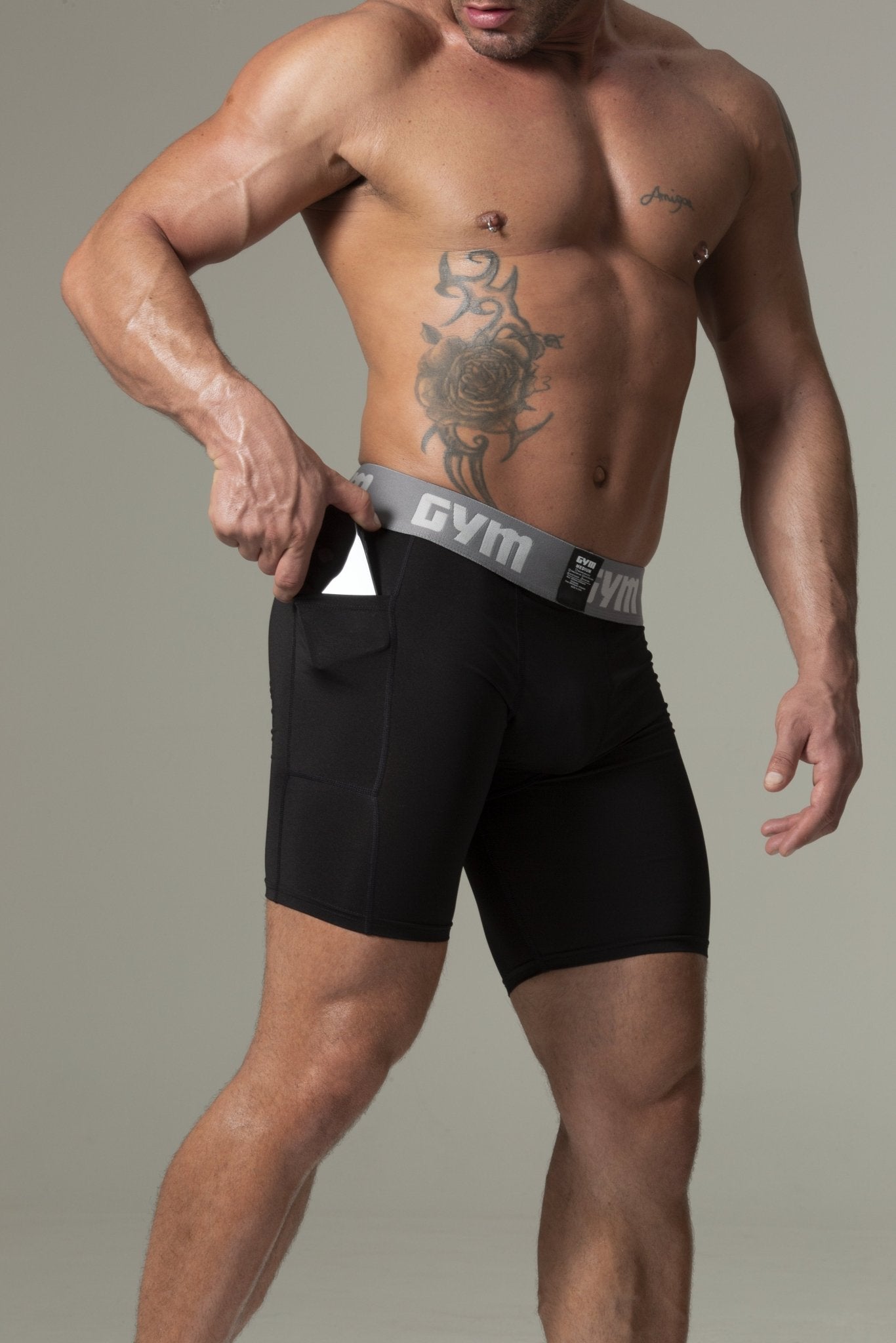 GYM Compression Short with Phone Pocket - Jockstraps.com