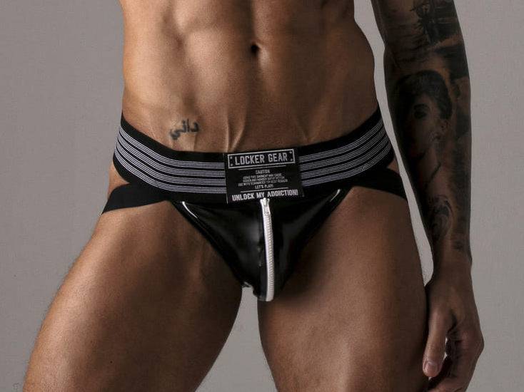 Locker Gear Leatherette Zipped Jockstrap - Jockstraps.com