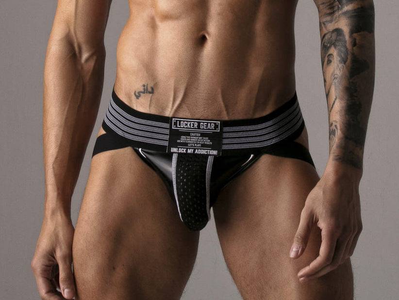 Locker Gear Leatherette/Mesh Jockstrap - Jockstraps.com
