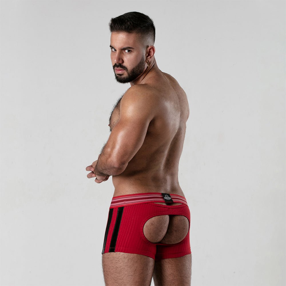 Locker Gear Ribbed Cotton Open-Rear Boxer LK0124 - Jockstraps.com