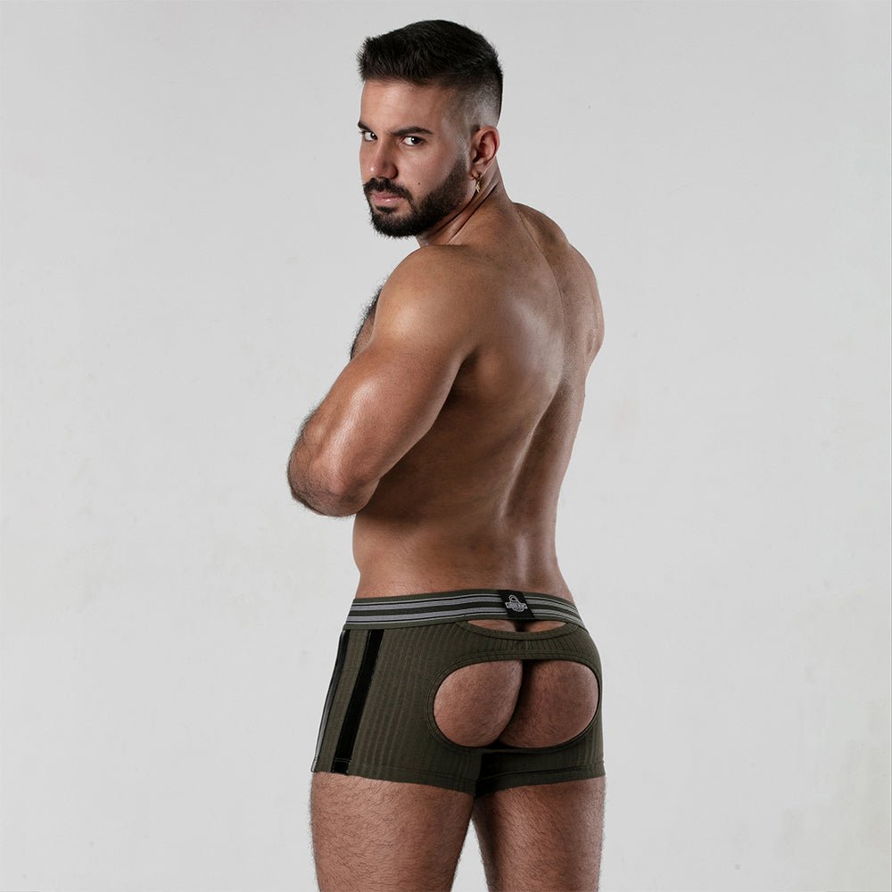 Locker Gear Ribbed Cotton Open-Rear Boxer LK0124 - Jockstraps.com