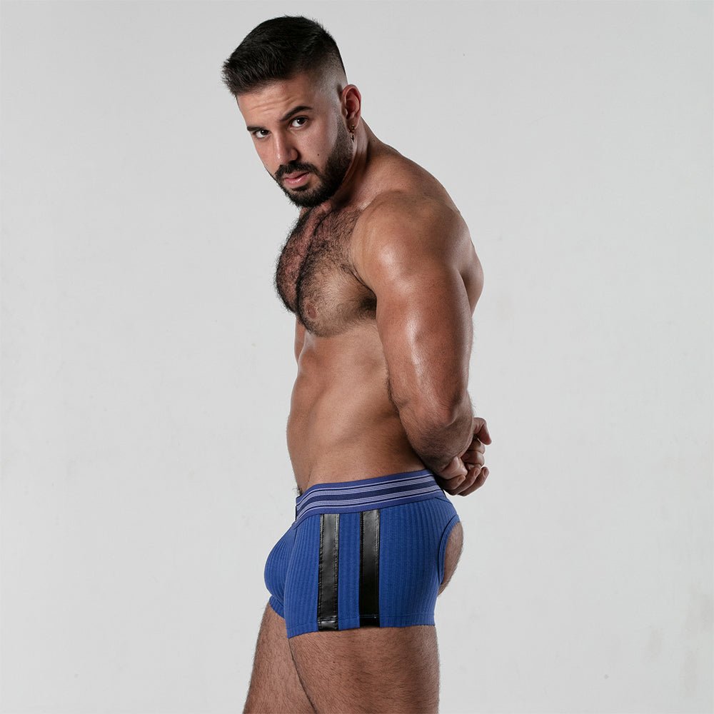 Locker Gear Ribbed Cotton Open-Rear Boxer LK0124 - Jockstraps.com