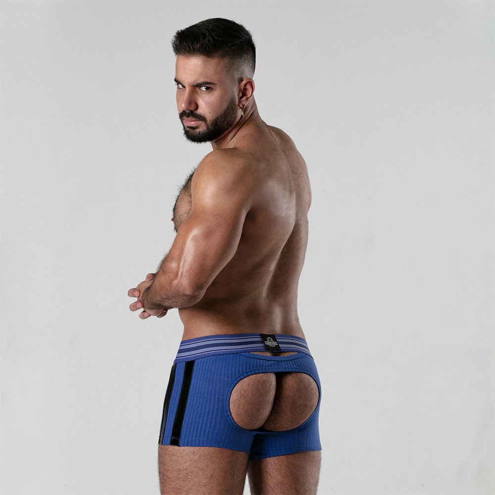 Locker Gear Ribbed Cotton Open-Rear Boxer LK0124 - Jockstraps.com