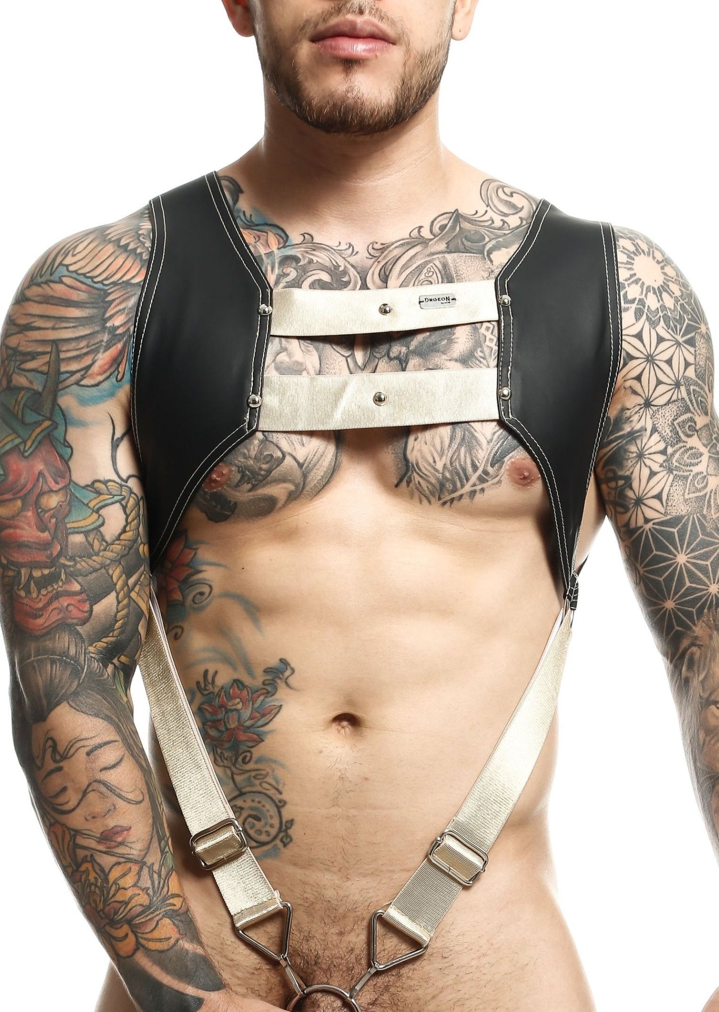 Male Basics Crop Top C-Ring Harness - Jockstraps.com