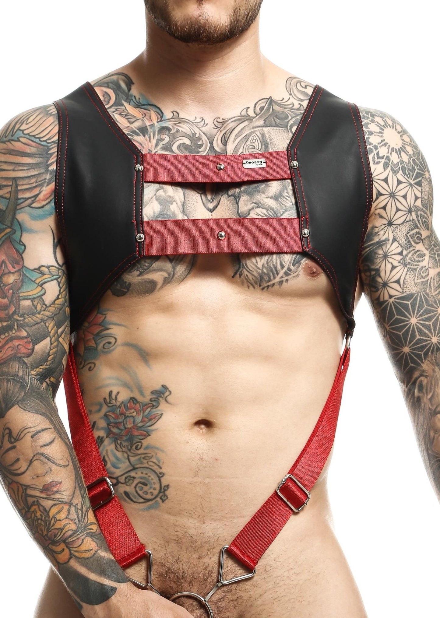 Male Basics Crop Top C-Ring Harness - Jockstraps.com