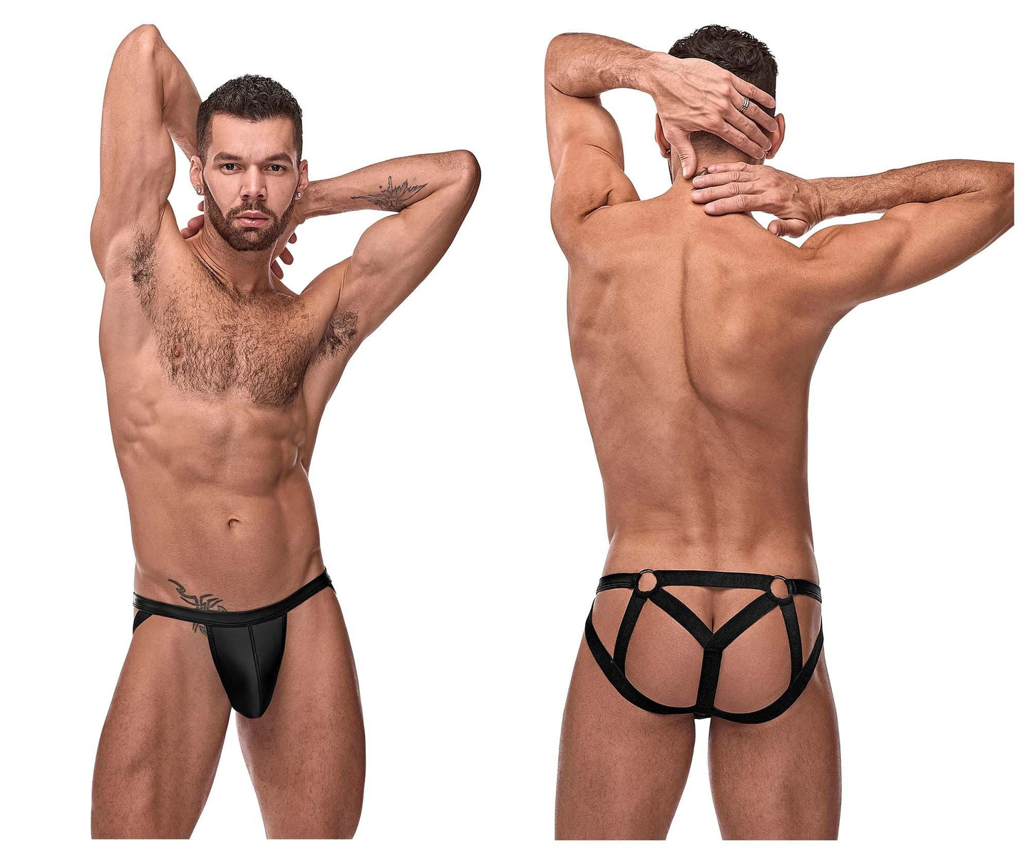 Male Power 352-261 Cage Matte Strappy Ring Jock - Jockstraps.com