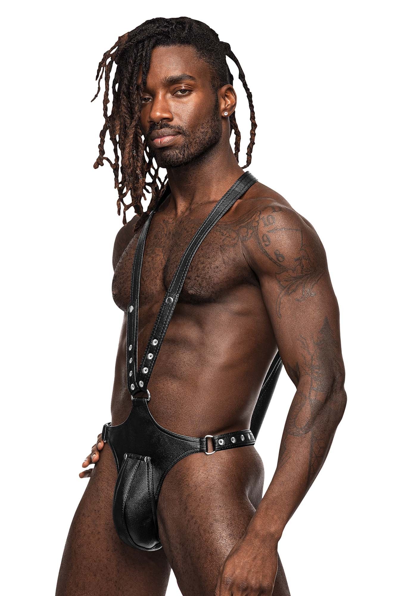 Male Power 530-266 Leather Capricorn Bodysuit - Jockstraps.com