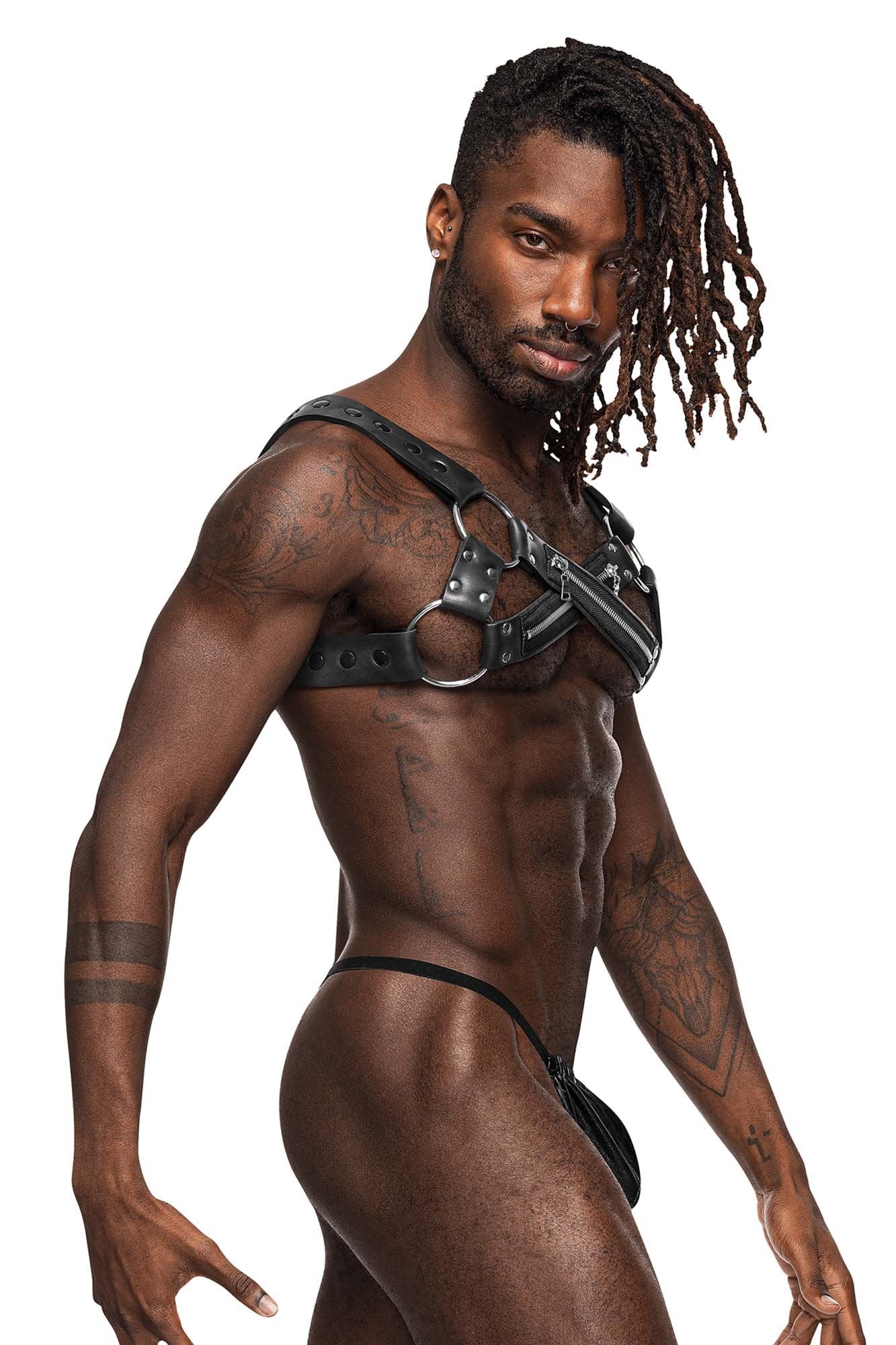 Male Power 594-266 PU Leather Virgo Harness - Jockstraps.com