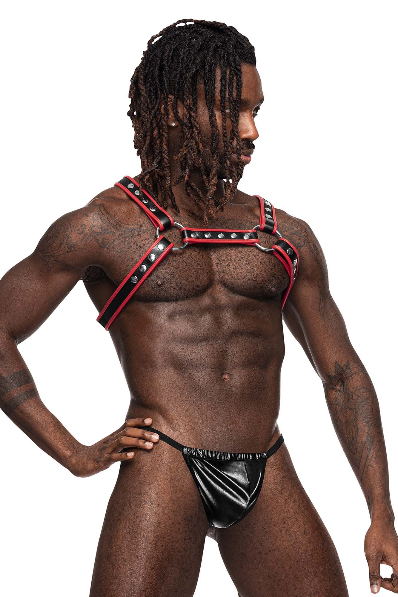 Male Power 596-266 Leather Harness Leo - Jockstraps.com
