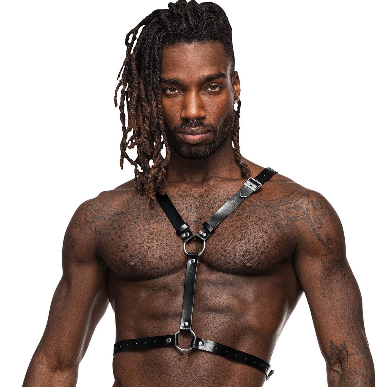 Male Power 597-266 PU Leather Sagittarius Harness w/Bat Wings - Jockstraps.com