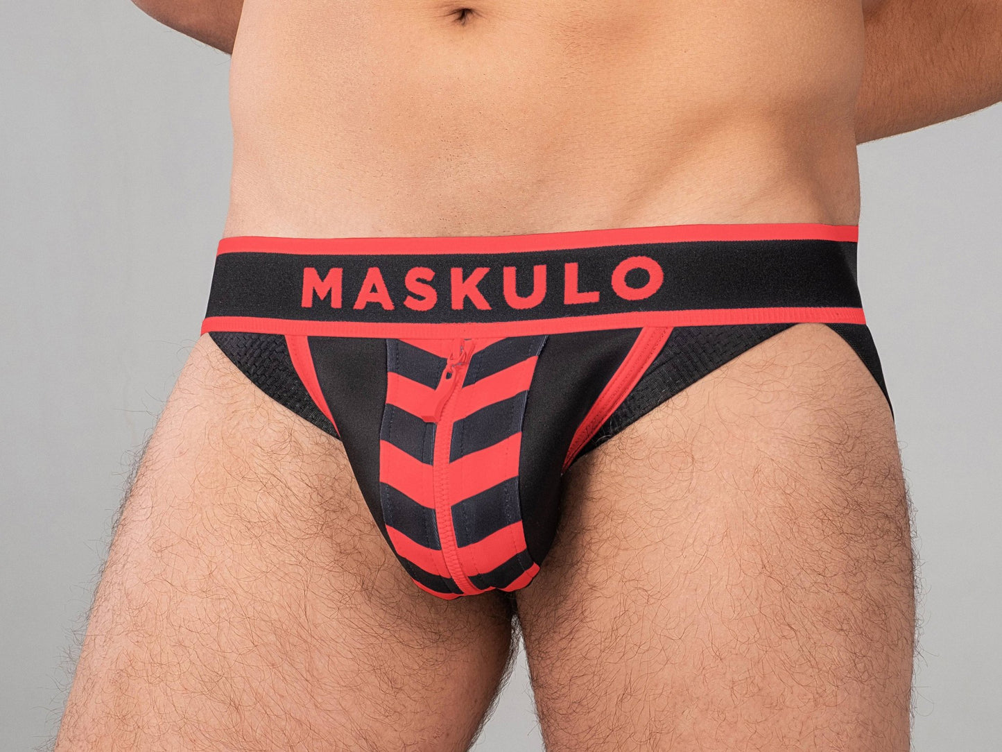 Maskulo Skulla Jockstrap with Zipper - Jockstraps.com