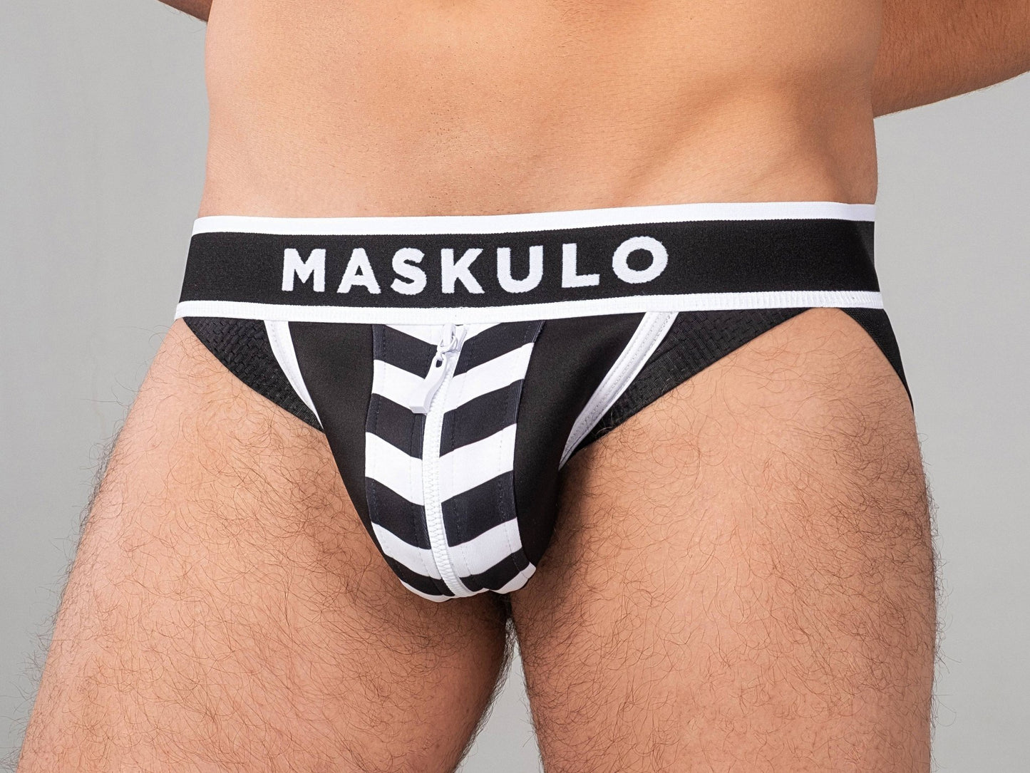 Maskulo Skulla Jockstrap with Zipper - Jockstraps.com