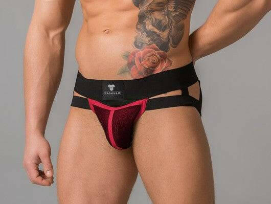 Maskulo Youngero Jockstrap with Mesh Cod Piece - Jockstraps.com