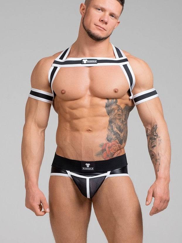 maskulo gear Maskulo Youngero Rubber Harness With Bicep Bands – Jockstraps.com