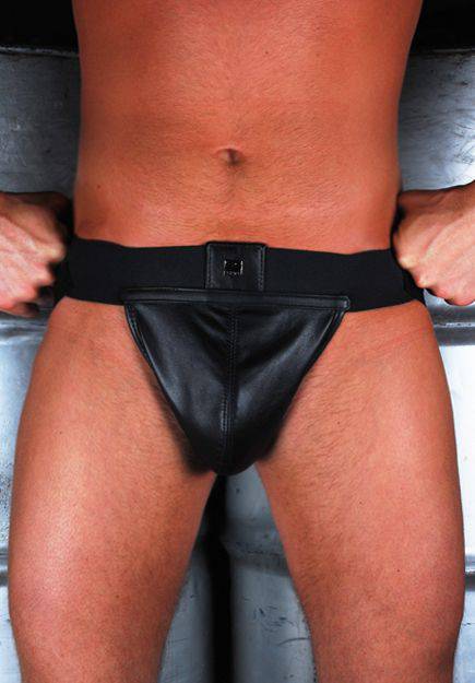 Priape Black Leather Jockstrap Priape Jockstraps