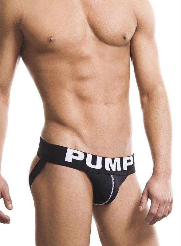 PUMP! Black Ribbed Pouch Jockstrap PUMP!