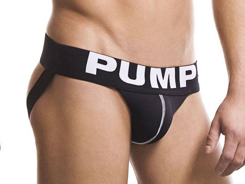 PUMP! Black Ribbed Pouch Jockstrap PUMP!