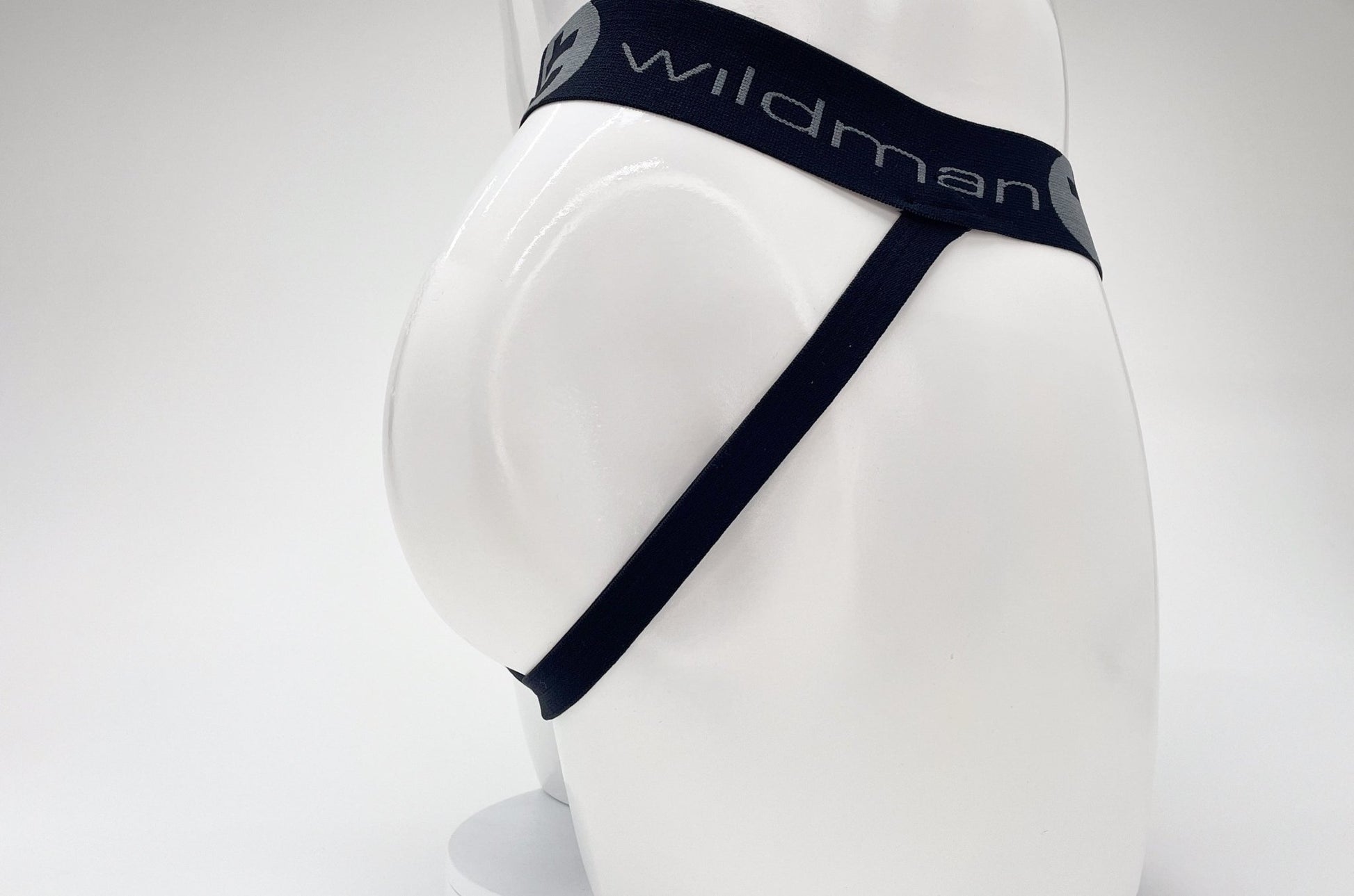 WildmanT Cotton Big Boy Pouch Stripe Jockstrap Black/Royal Blue - Jockstraps.com