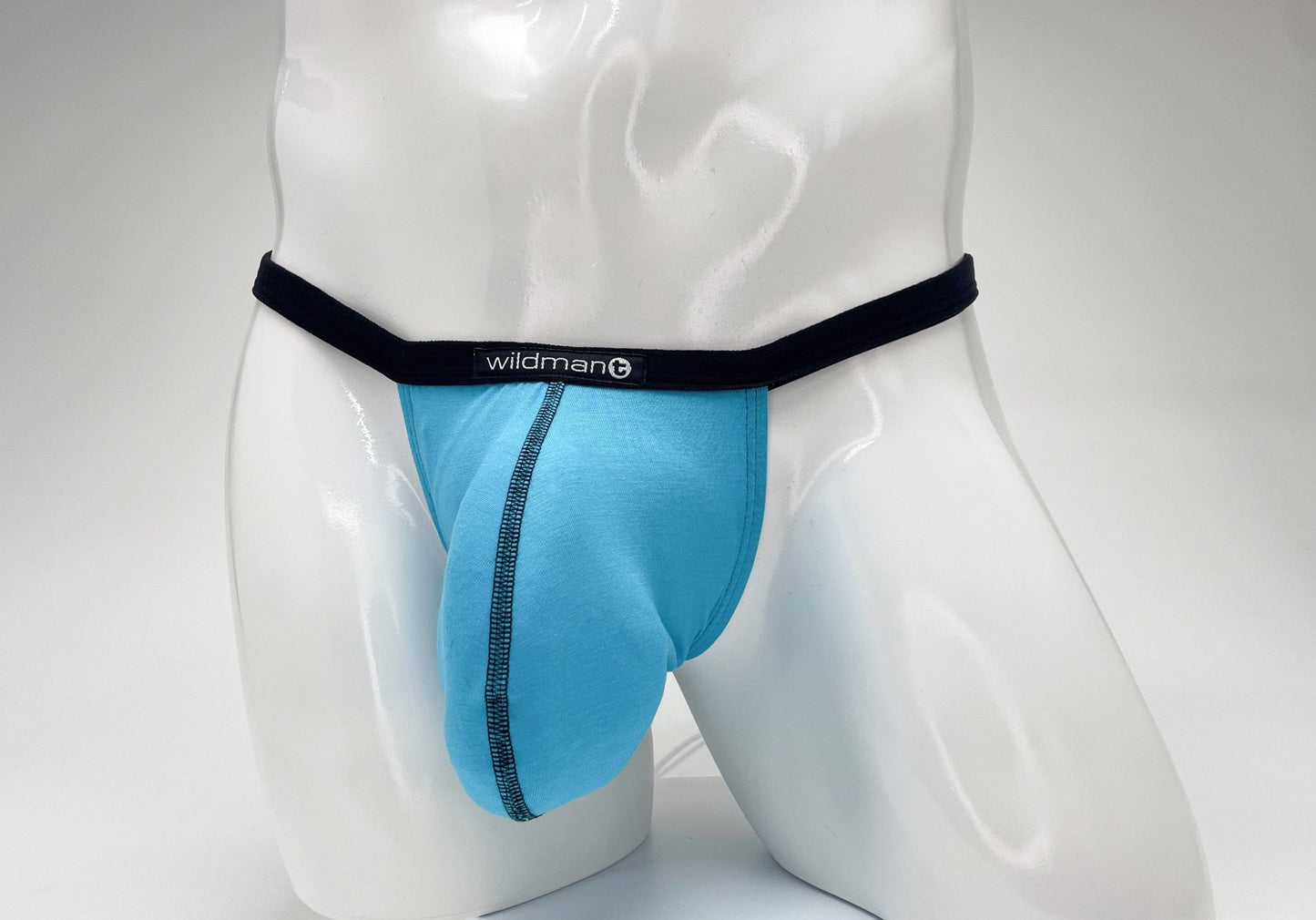 WildmanT Modal Micro Thong Big Boy Pouch Baby Blue - Jockstraps.com