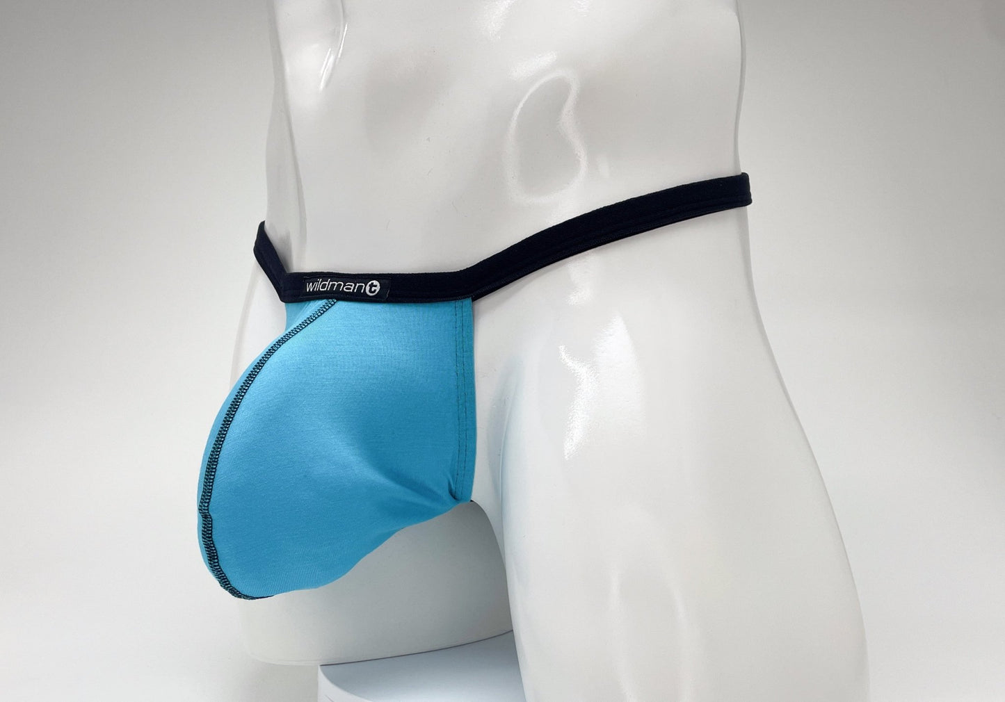 WildmanT Modal Micro Thong Big Boy Pouch Baby Blue - Jockstraps.com