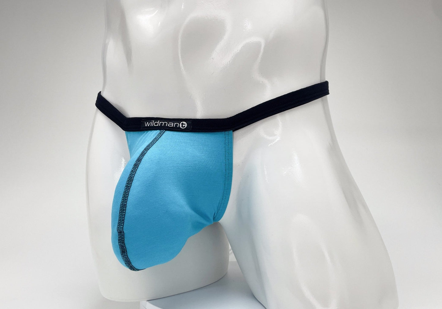 WildmanT Modal Micro Thong Big Boy Pouch Baby Blue - Jockstraps.com