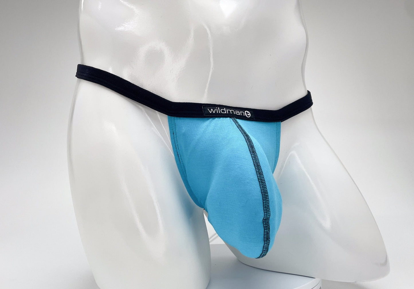 WildmanT Modal Micro Thong Big Boy Pouch Baby Blue - Jockstraps.com