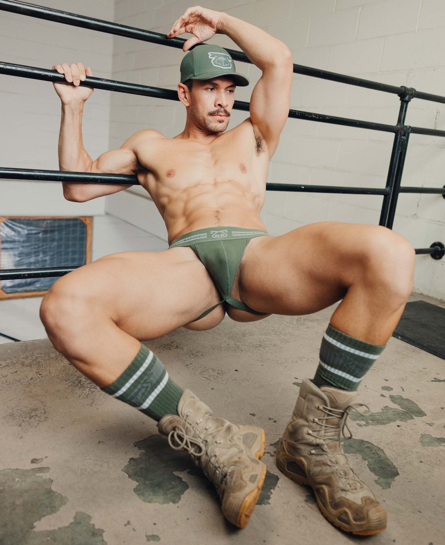Nasty Pig Core Jockstrap 3.0 in Army Green/Shark Grey/White