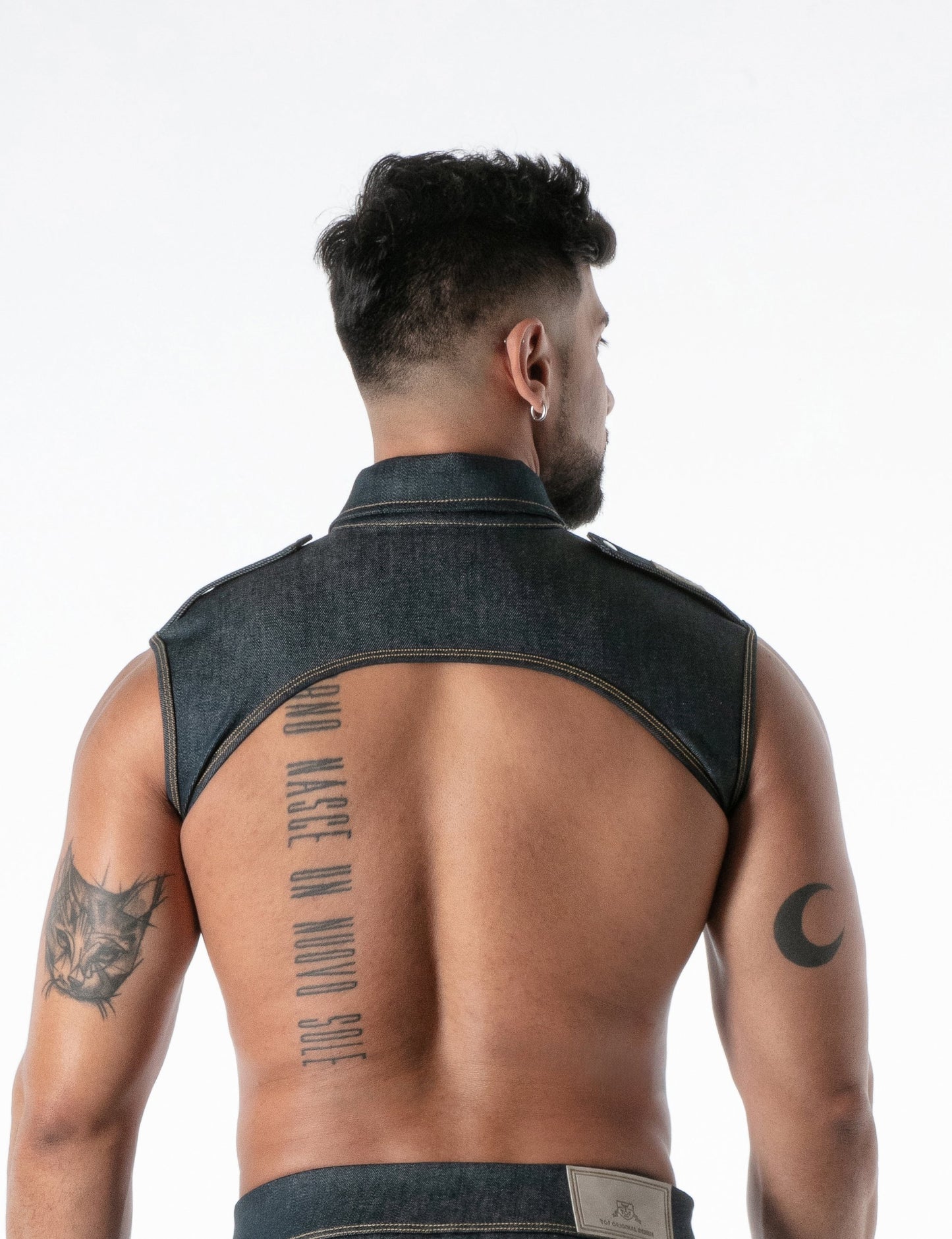 TOF Raw Denim Shirt-Collar Harness
