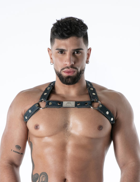 TOF Raw Denim Bulldog Harness