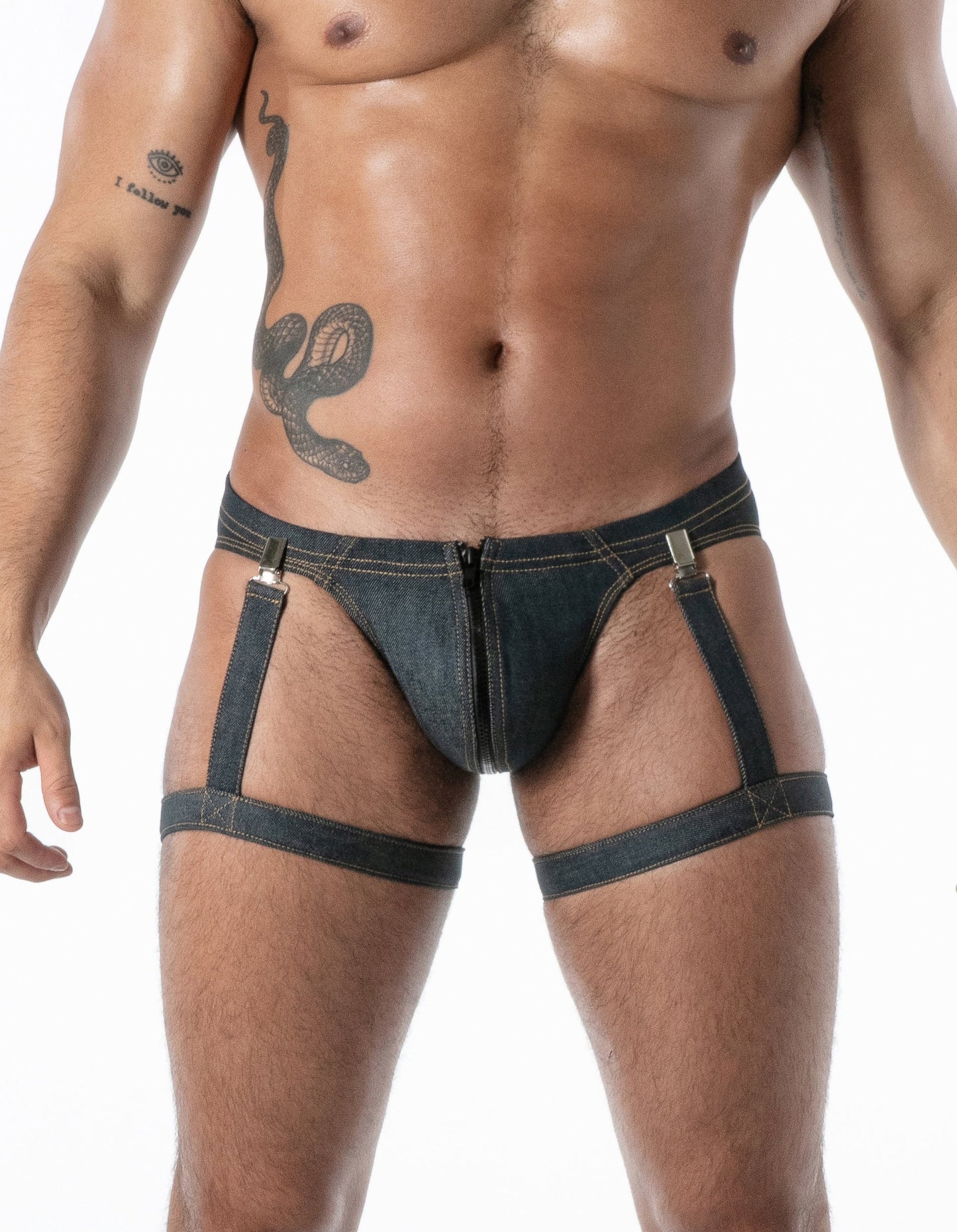 TOF Raw Denim Leg Harness
