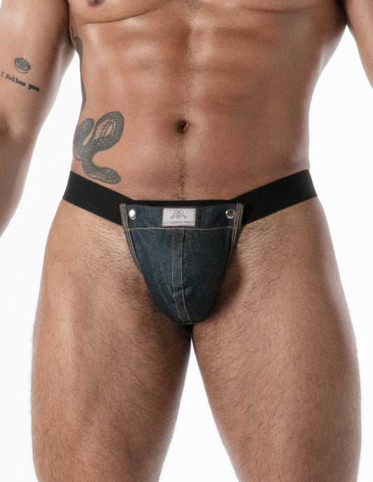 TOF Raw Denim Snap Bulge Thong