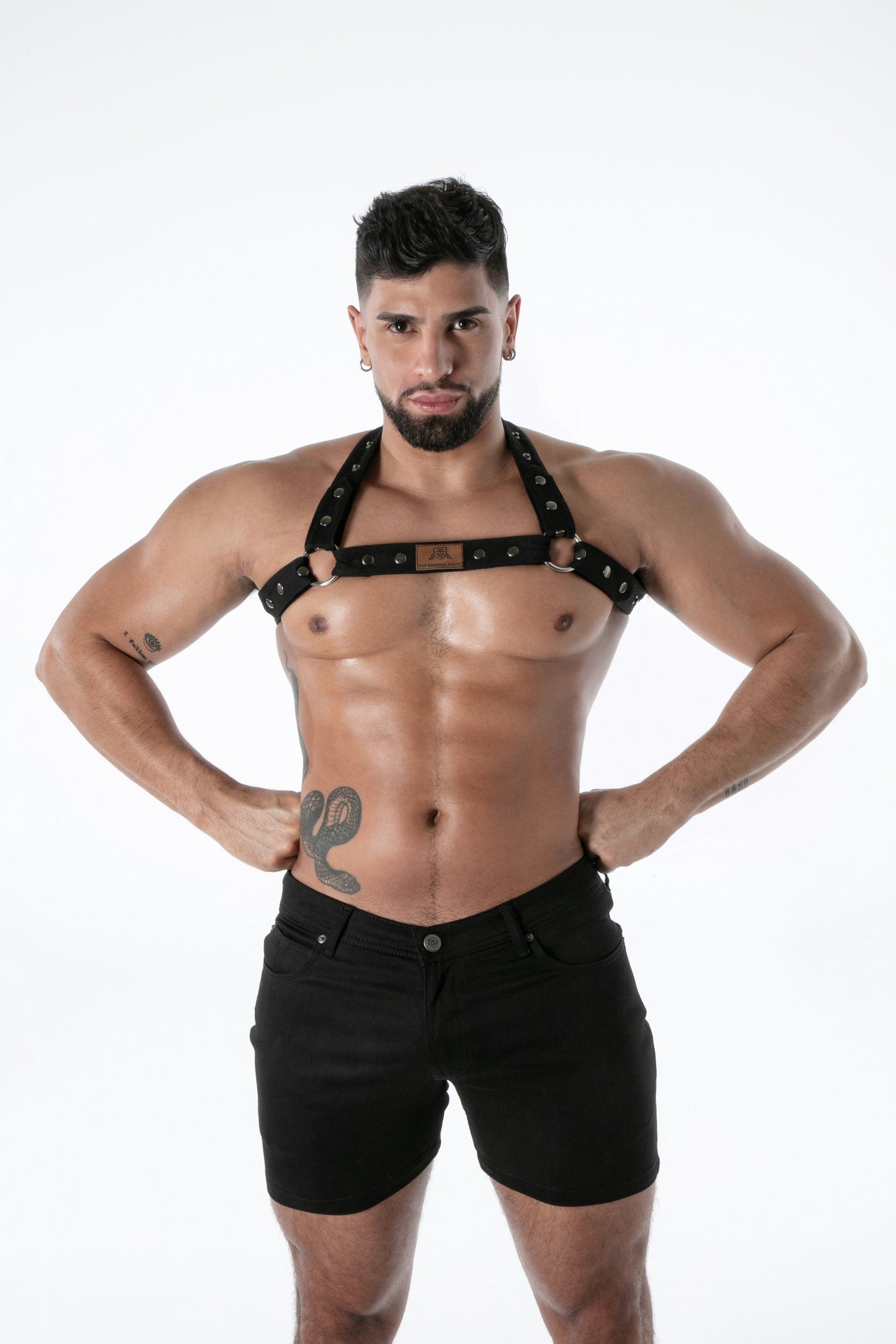 TOF Raw Denim Bulldog Harness