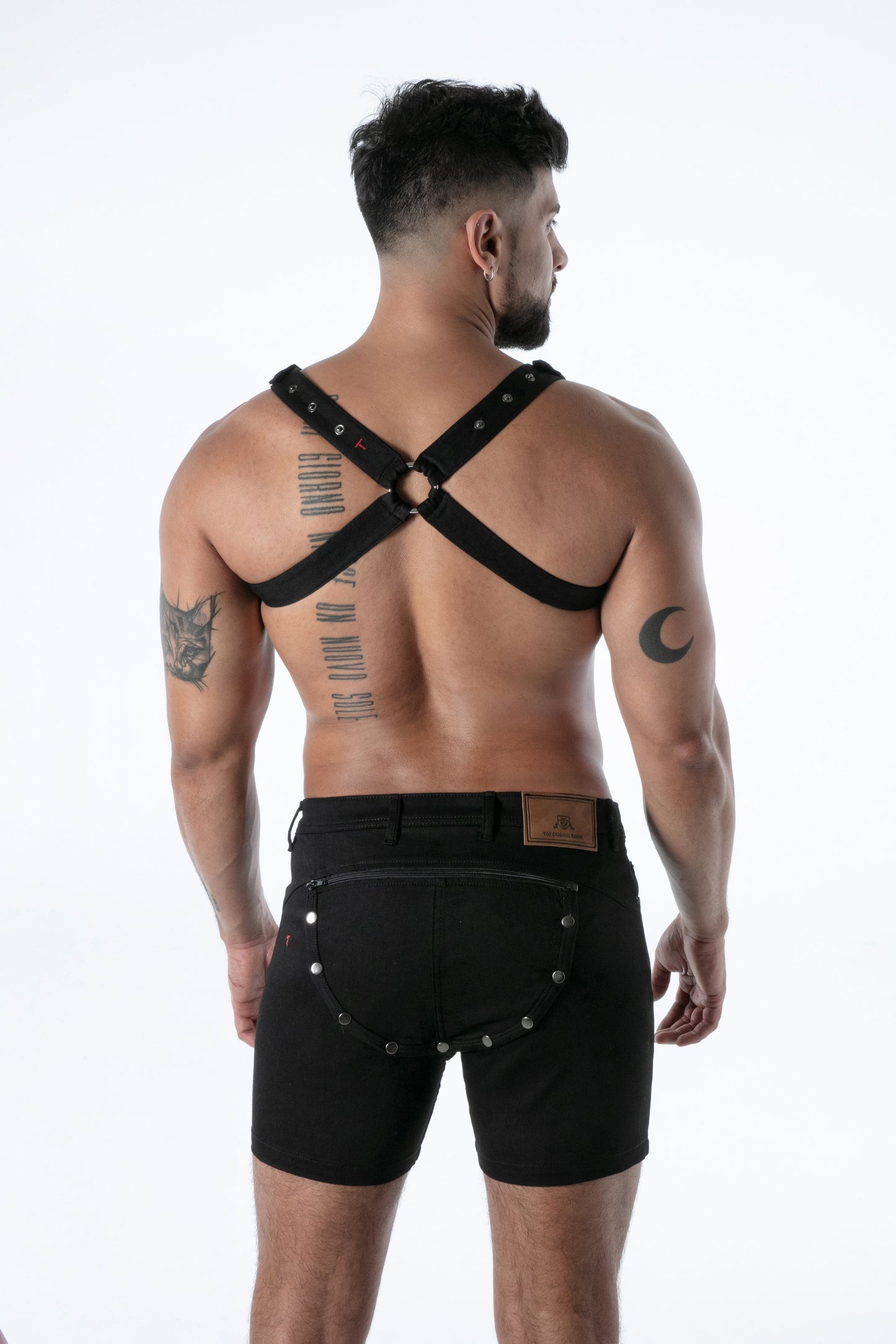 TOF Raw Denim Bulldog Harness