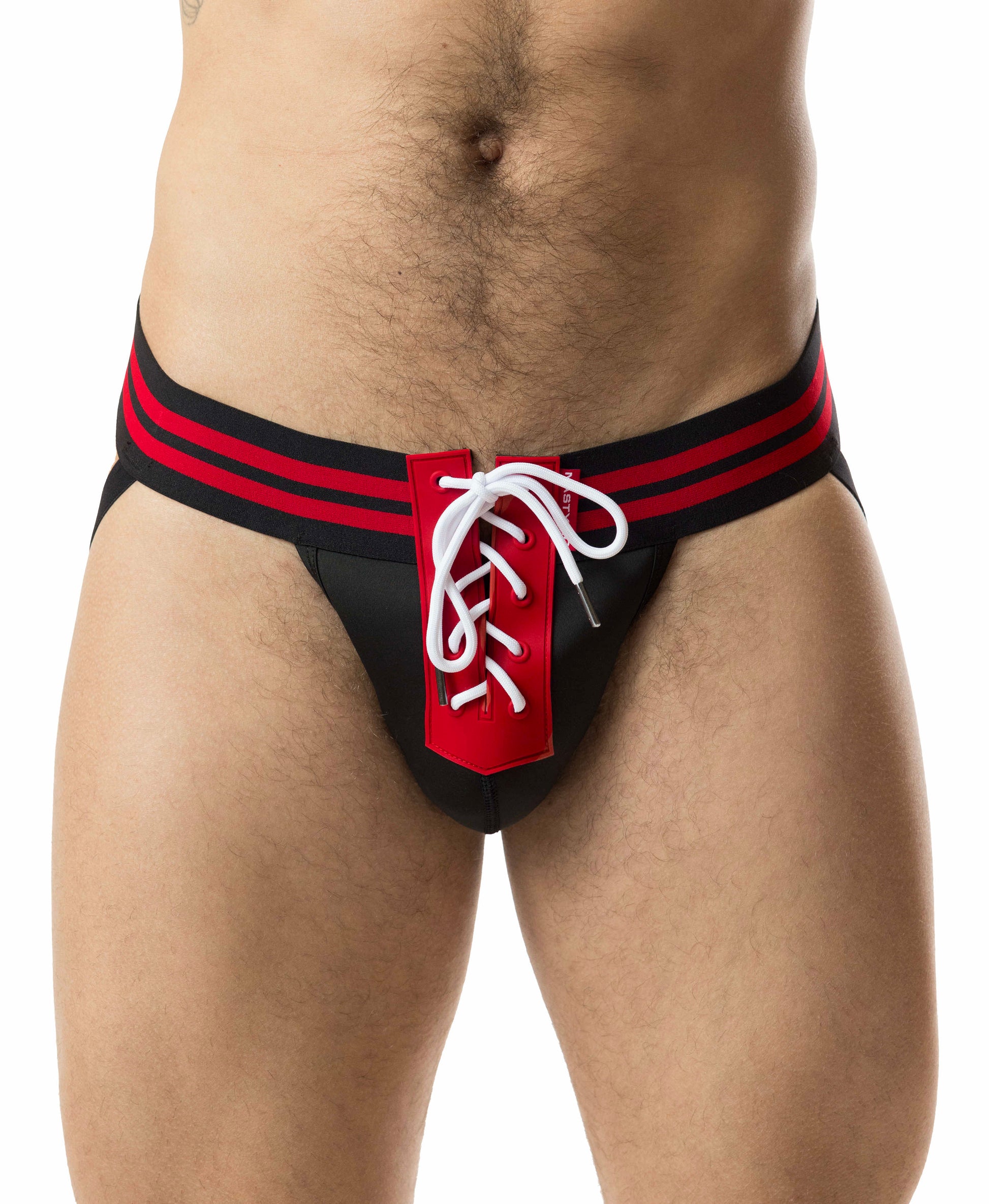 Man wearing football jockstrap