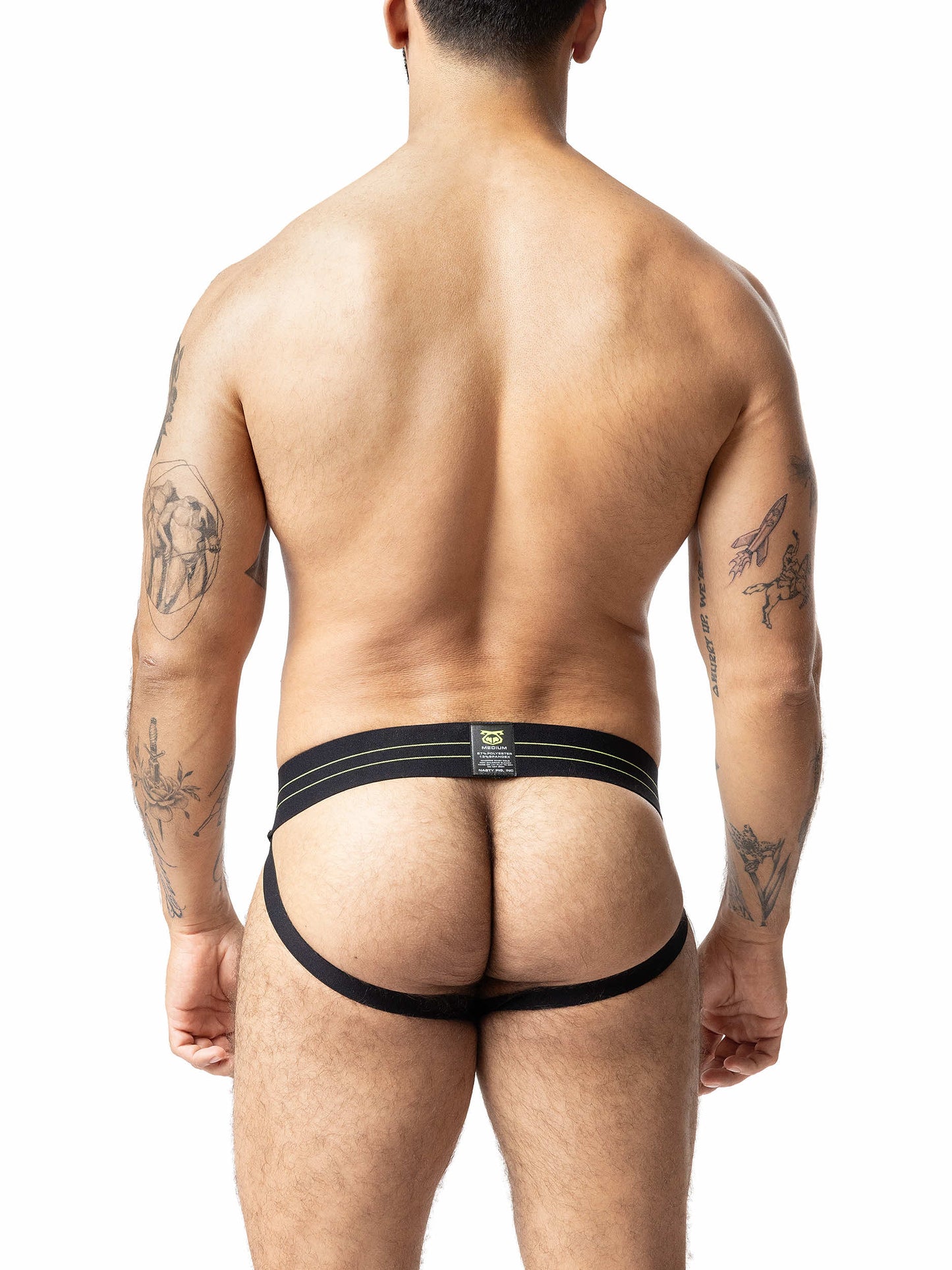 Nasty Pig Voltage Jockstrap in Black/Acid Lime