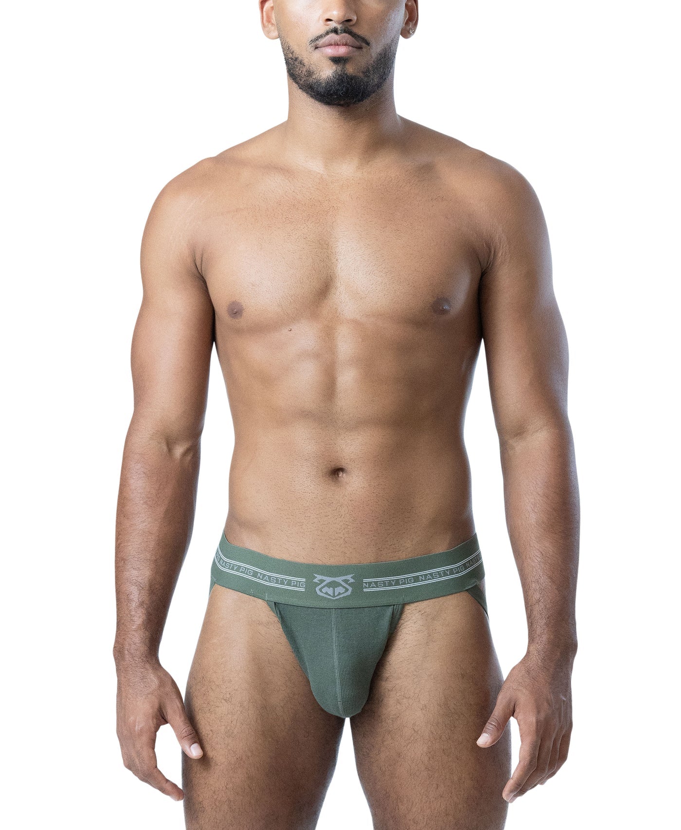 Nasty Pig Core Jockstrap 3.0 in Army Green/Shark Grey/White