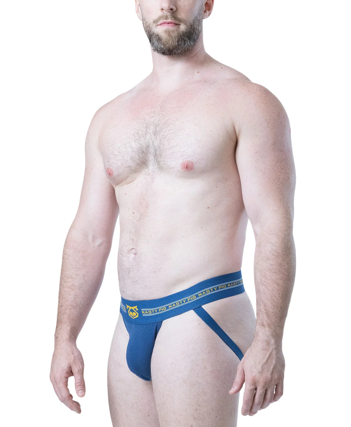 Nasty Pig Core Jockstrap 3.0 in Cadet Blue/Goldenrod/White
