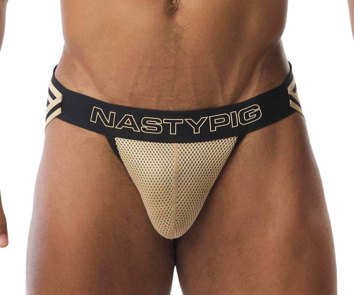 Nasty Pig Flip Jock Strap in Black/Champagne