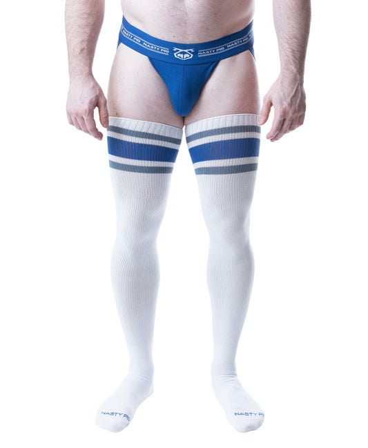 Nasty Pig Hook'd Up Thigh High Sock - White/Quartz Blue/Mirage Blue