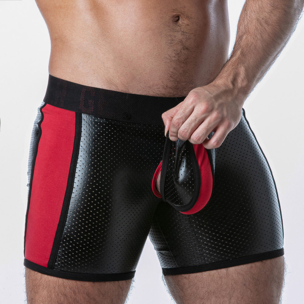 Locker Gear Punch Hole Boxer Brief with Detachable Pouch LK0128